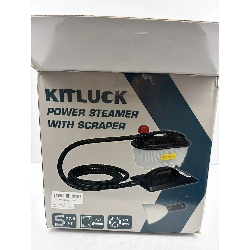 KITLUCK Power Steamer Wallpaper Remover 1500W 1.2 Gallon 11.5FT Hose Scraper